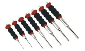 Sheathed Parallel Pin Punch Set 7pc 2-8mm