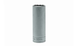 20mm chrome socket tool designed for use with ratchet wrenches, made from durable steel for enhanced performance.