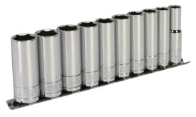 Socket Set 10pc 3/8"Sq Drive 6pt Deep WallDrive® Metric