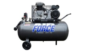 Air Force air compressor featuring a 100L tank, powerful motor, and robust design, suitable for various pneumatic applications.