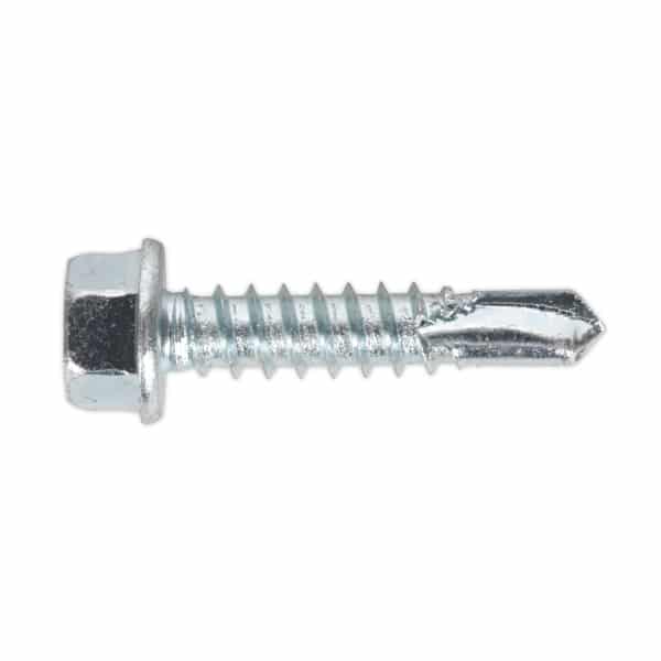 Self Drilling Screw 5.5 x 25mm Hex Head Zinc Pack of 100 Triace