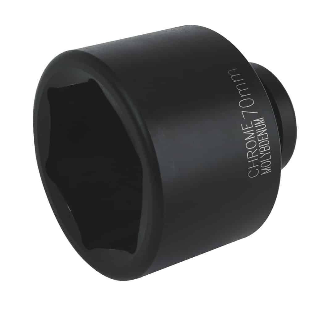 70mm chrome socket tool made from molybdenum, designed for durability and strength in automotive applications.