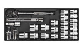 Tool Tray with Socket Set 26pc 1/2"Sq Drive