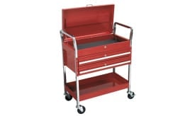 Trolley 2-Level Heavy-Duty with Lockable Top & 2 Drawers