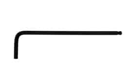 Black hex key tool with L-shaped design for fastening and loosening hex screws and bolts, essential for DIY and assembly tasks.