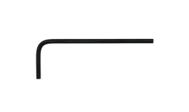 Black hex key Allen wrench tool for various applications, featuring a long arm for enhanced leverage and a standard L-shape design.