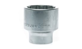 58mm chrome vanadium socket tool with a polished finish for automotive and mechanical applications.