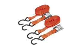 Cam Buckle Tie Down 25mm x 5mtr Polyester Webbing with S Hooks 250kg Load Test