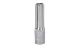 10mm chrome socket tool with a polished finish, designed for use with ratchet wrenches and hand tools.