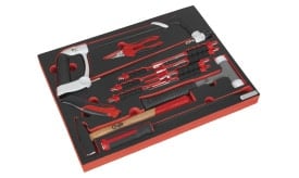 Tool Tray with Hacksaw, Hammers & Punches 13pc w/ Machinist Hammer