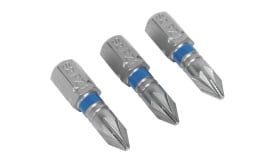 Power Tool Bits Pozi #1 Colour-Coded S2 25mm 3pc