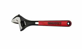 Teng Tools adjustable wrench featuring a black and red handle, ideal for various mechanical tasks and repairs.