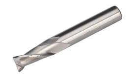 High-speed steel end mill cutter with a spiral flute design, ideal for precision machining and milling applications.