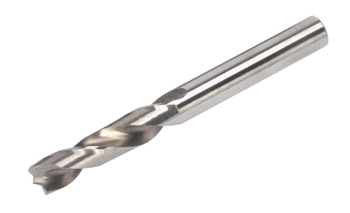 High-speed steel twist drill bit with a spiral design for precision drilling in various materials.