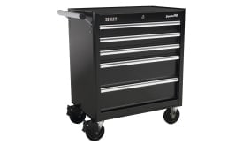 Rollcab 5 Drawer with Ball Bearing Runners - Black
