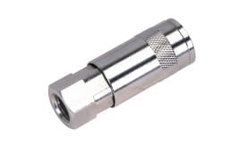 Stainless steel quick connect coupler for efficient fluid connections, featuring a durable design and easy attachment mechanism.