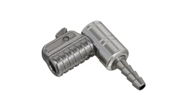 Metal air tool connector with a grip handle and nozzle for efficient air supply in pneumatic systems.