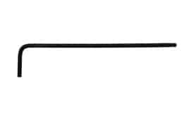 Black L-shaped hex key tool for fastening and loosening screws and bolts, essential for various mechanical tasks.