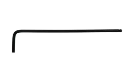 Black L-shaped hex key tool for fastening and loosening screws and bolts, essential for various mechanical tasks.