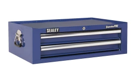 Add-On Chest 2 Drawer with Ball Bearing Runners - Blue