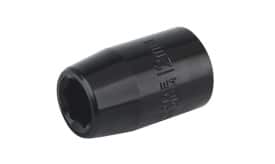12mm black socket tool designed for use with ratchet wrenches, featuring a durable construction for enhanced performance.