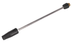 High-pressure washer extension lance for cleaning tasks, featuring a durable metal shaft and ergonomic grip for enhanced control.