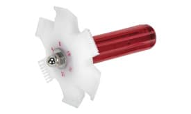 Multi-function kitchen timer tool with a red handle and white star-shaped timer, ideal for precise cooking and baking.