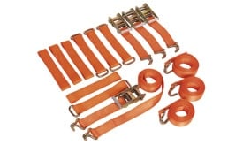Car Transporter Ratchet Tie Down Alloy/Steel Wheel Kit 4pc 50mm x 3mtr 4500kg Load Test