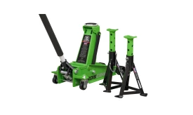 Trolley Jack 3t & Axle Stands (Pair) 3t per Stand - Hi-Vis