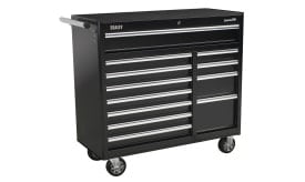 Rollcab 12 Drawer with Ball Bearing Runners Heavy-Duty - Black