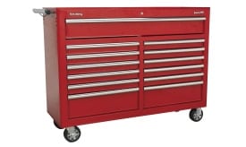 Rollcab 13 Drawer with Ball Bearing Runners - Red