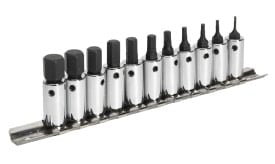 Hex Socket Bit Set 11pc 1/4"Sq Drive Metric