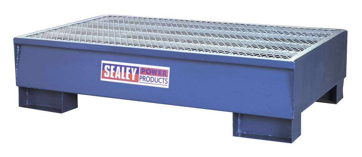 Sealey Power Products heavy duty pallet with mesh top, designed for storage and safety in industrial environments.