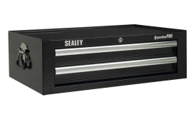 Add-On Chest 2 Drawer with Ball Bearing Runners - Black