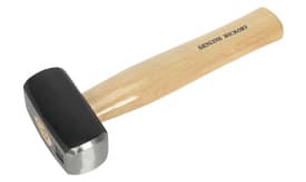 Genuine hickory hammer featuring a steel head and a wooden handle, ideal for various construction and DIY tasks.