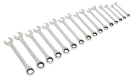 Combination Ratchet Spanner Set 16pc Metric