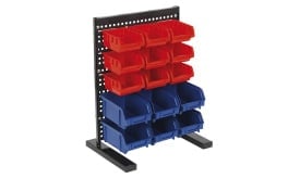Bin Storage System Bench Mounting 15 Bins