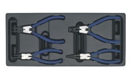 Tool Tray with Circlip Pliers Set 4pc