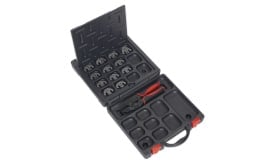 Ratchet Crimping Tool with Jaws and Storage Case