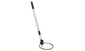 Adjustable inspection mirror with a long handle, ideal for viewing hard-to-reach areas and inspecting surfaces.