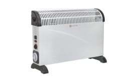 Electric convector heater with adjustable thermostat and safety features, ideal for efficient heating in indoor spaces.