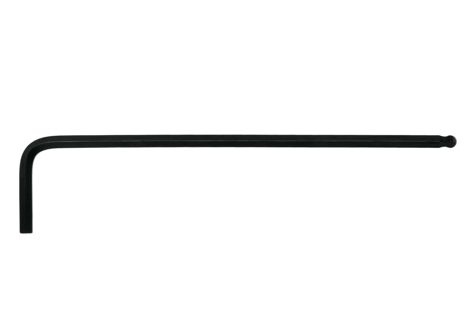 Black 10mm Allen key tool, essential for hex screw fastening, made from durable steel for effective use in various applications.