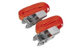 Self-Securing Ratchet Tie Down 25mm x 4.5mtr 500kg Load Test - Pair