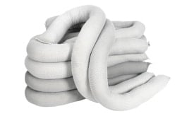 Stack of grey fabric foam bolster cushions designed for comfort and support in various settings, ideal for home or office use.