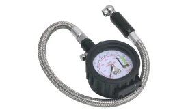 Tyre Pressure Gauge with Tyre Tread Depth Gauge - Flexible Hose