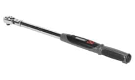 Digital torque wrench with a range of 20-200 Nm, featuring a display and adjustable settings for precise torque measurements.