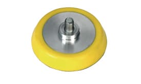 Yellow rubber roller with a metal core, suitable for various applications in machinery and equipment.