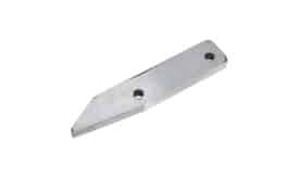 High-quality metal cutting blade with two holes for secure attachment, suitable for various cutting tools and applications.