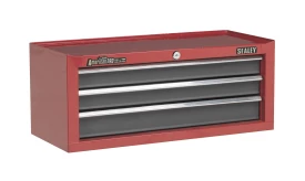Add-On Chest 3 Drawer with Ball Bearing Runners - Red/Grey