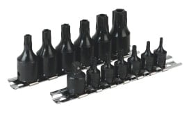 Impact TRX-Star Security Socket Bit Set 13pc 1/4" & 3/8"Sq Drive